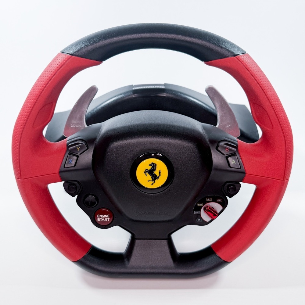 Xbox One Thrustmaster Ferrari 458 Spider Racing Wheel & Pedals Complete Tested - Picture 2 of 13